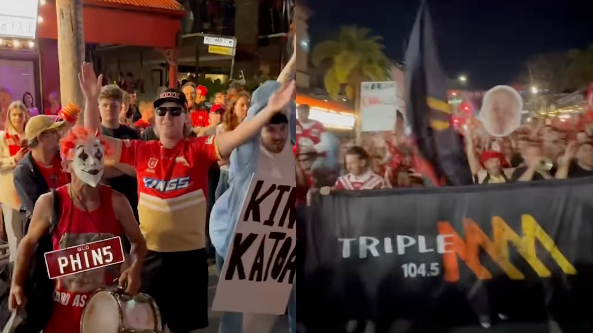 The Rush Hour with Dobbo & Elliott marched thousands of Dolphins fans down to Suncorp!
