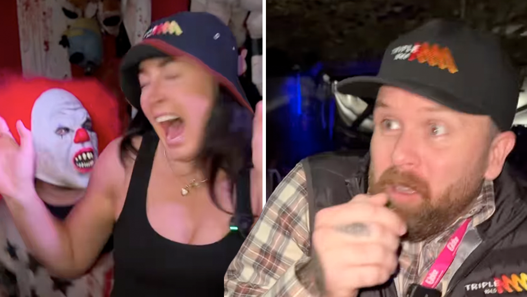 Watch Rush Hour's Elliott and Romy "brave" The Ekka's Haunted House. Who handled it better?